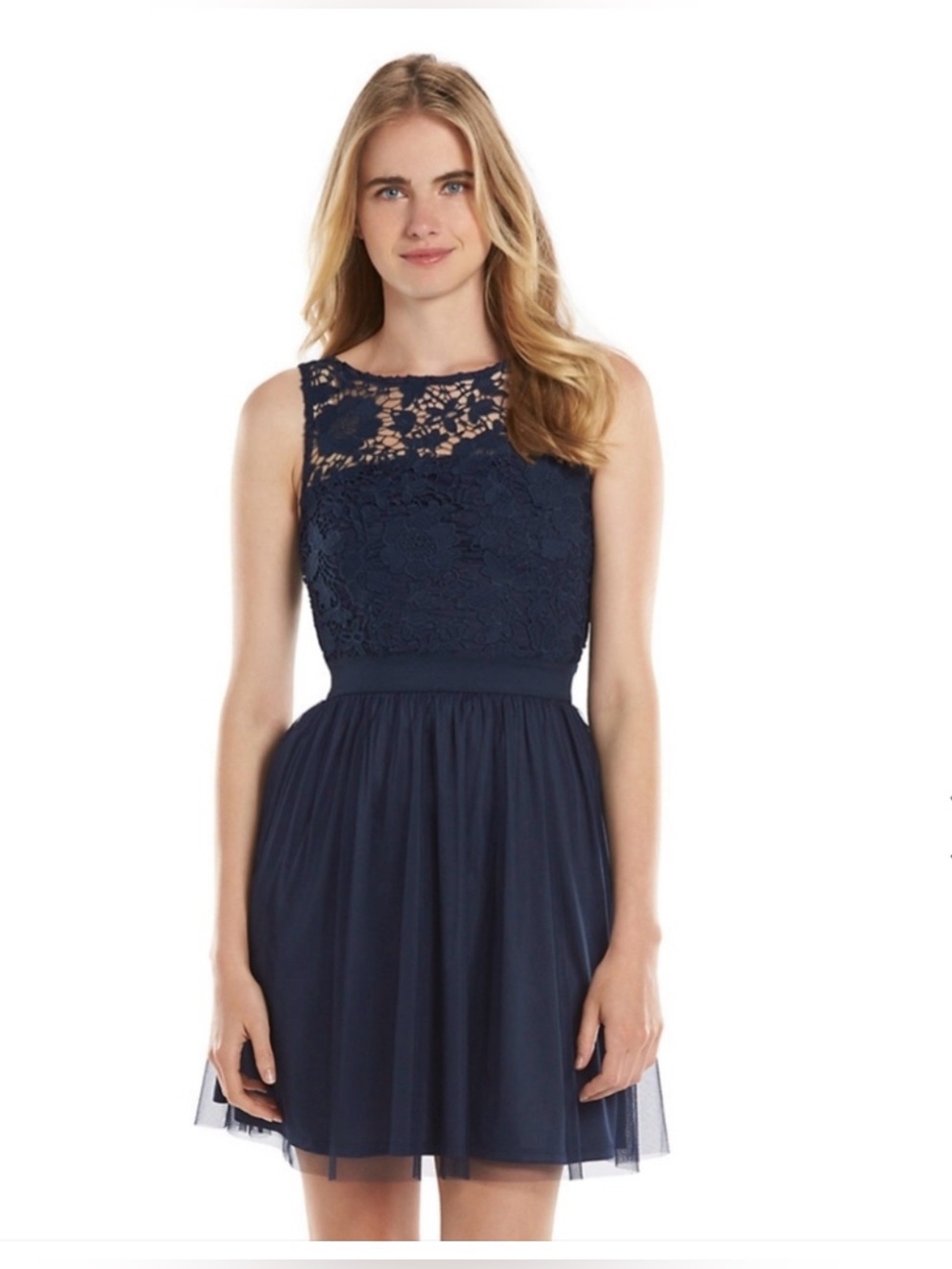 Lauren Conrad Navy Lace Dress size s